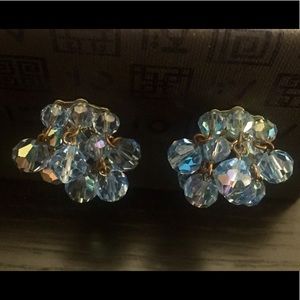 Vintage Laguna Aurora Borealis Crystal Earrings